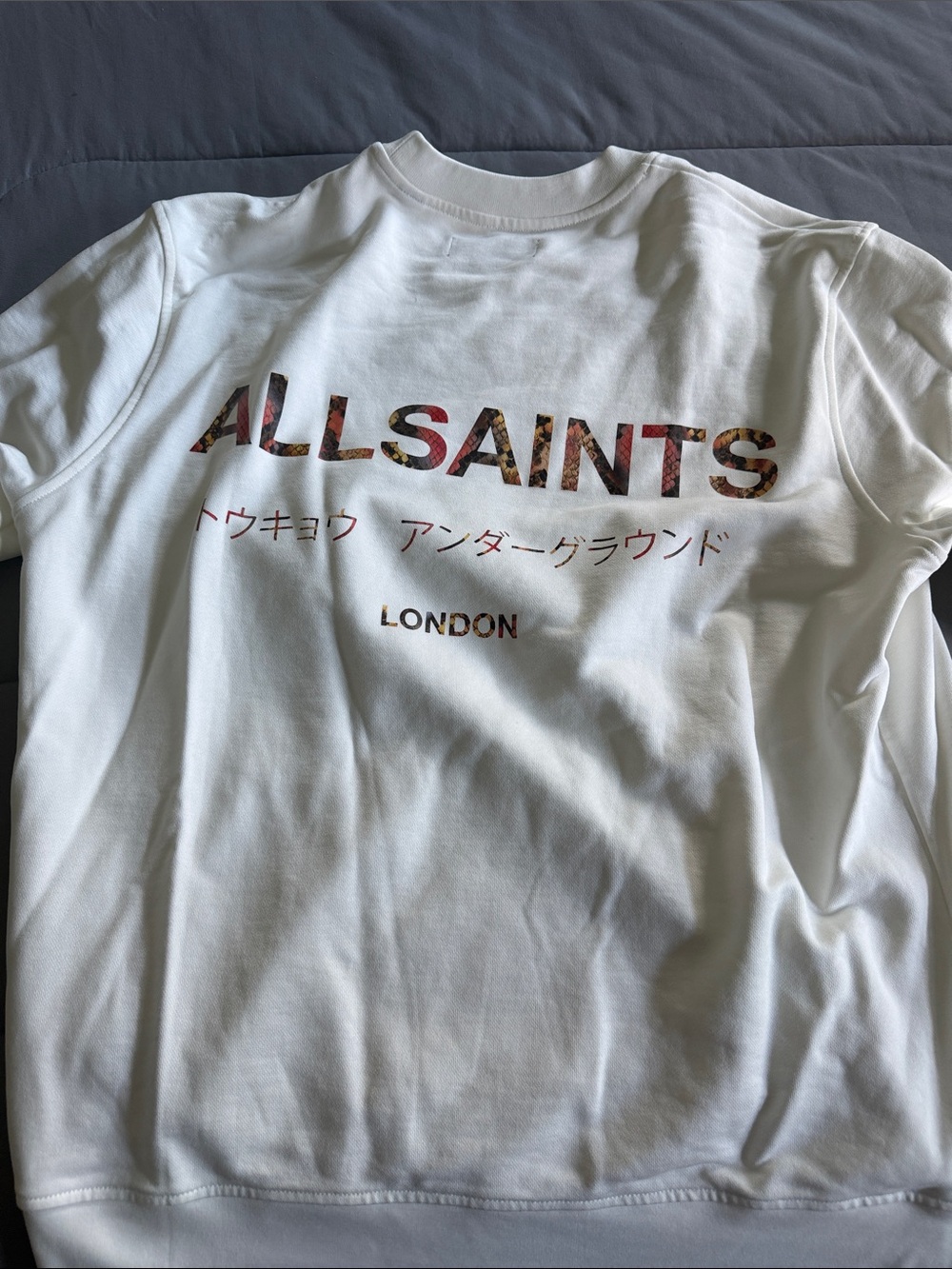 AllSaints White Logo Sweatshirt